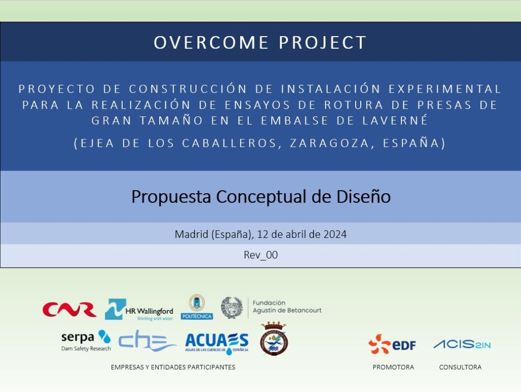 La adjudicación se enmarca en el proyecto de investigación internacional OVERCOME (International Research Programme on Overflowing Erosion of Dams and Dikes)